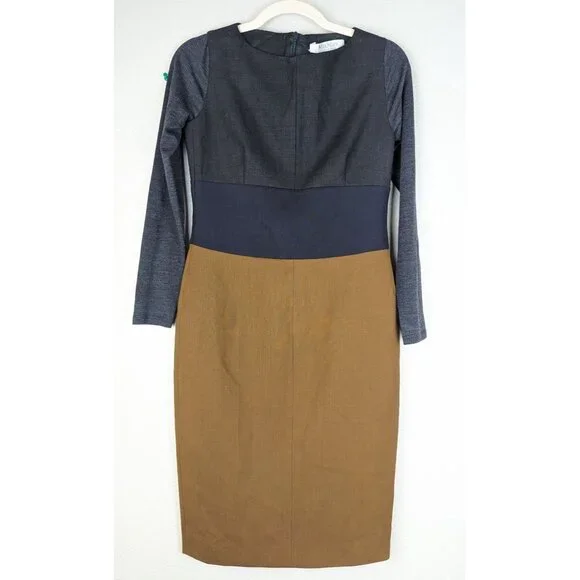 MaxMara Gray and Brown Mini Dress - Picture 2 of 15